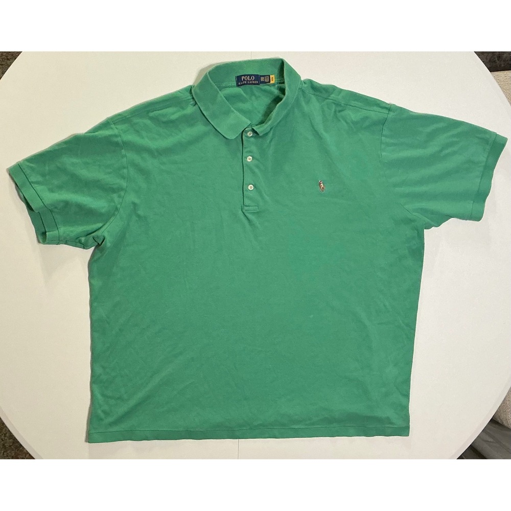 Polo Ralph Lauren Polo Men 3XB Green Short Sleeve Breathable Pony Preppy Casual